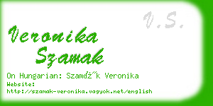 veronika szamak business card